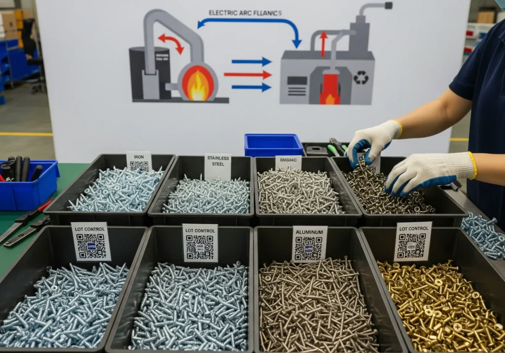 What are recyclable screw materials that contribute to a circular economy?